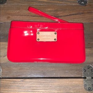 Kate Spade Boxed Red Patent Leather Wristlet